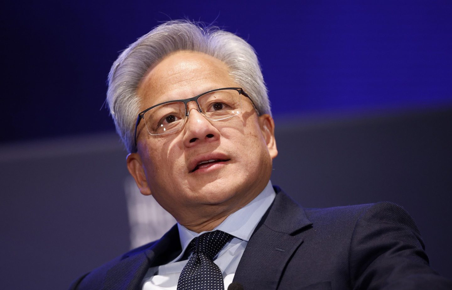 President and CEO of Nvidia Jensen Huang speaks on AI at the return of American manufacturing at the Hill and Valley Forum at the U.S. Capitol on April 30, 2025 in Washington, DC.