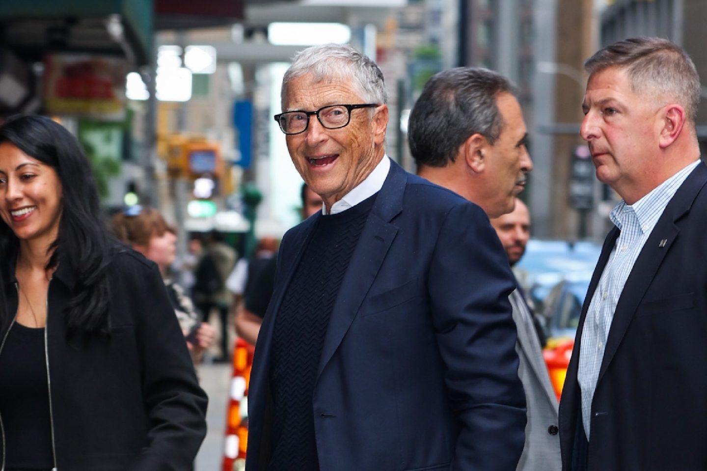 NEW YORK, NY - MAY 8: Bill Gates is seen arriving at the &quot;The Late Show With Stephen Colbert&quot; on May 8, 2025 in New York, New York. (Photo by MEGA/GC Images)