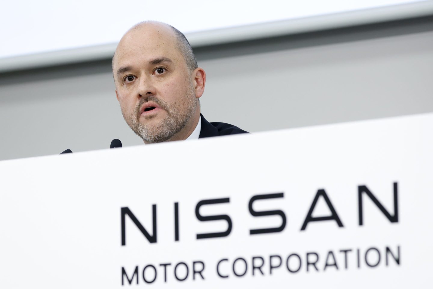 Ivan Espinosa, chief executive officer of Nissan Motor Co., speaks during a news conference at the company&#039;s headquarters in Yokohama, Japan, on Tuesday, May 13, 2025. Nissan shares rallied on Tuesday after a report that the Japanese automaker will eliminate 11,000 more jobs than previously forecast as part of a plan to restructure its flailing business. Photographer: Kiyoshi Ota/Bloomberg via Getty Images
